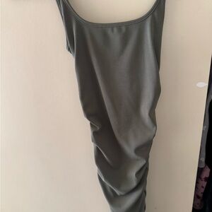 Sleek Olive Green Dress